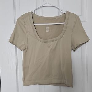 a new day Women's Sage Green Crop Top